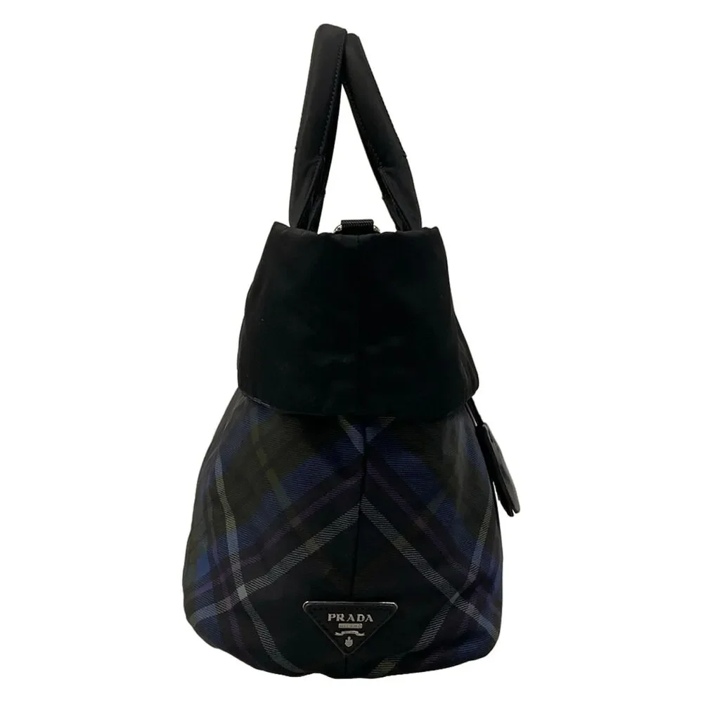 Prada Tote Bag Black Navy Green